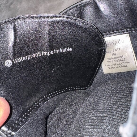 Blondo Black Studded Waterproof Lace-Up Combat Boots Size 8M - Picture 7 of 8